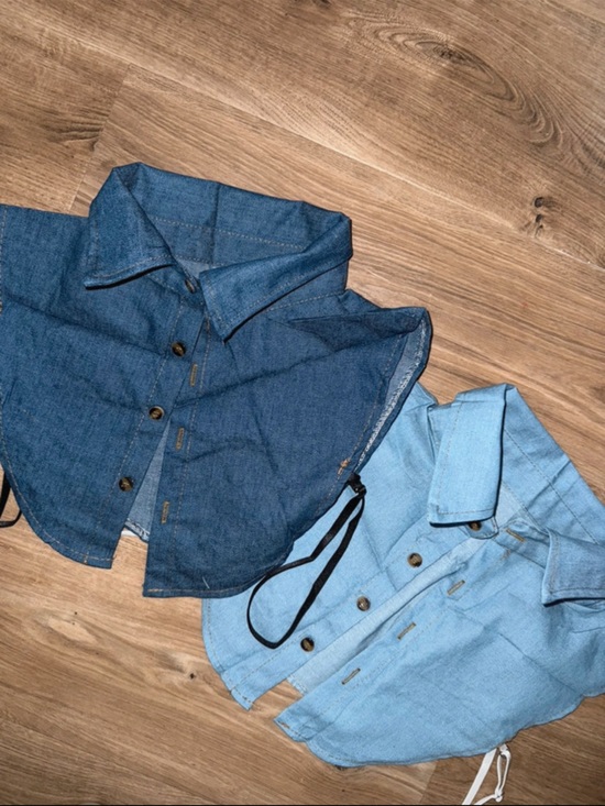 Tops - Brand new bundle of 2 denim faux collars!